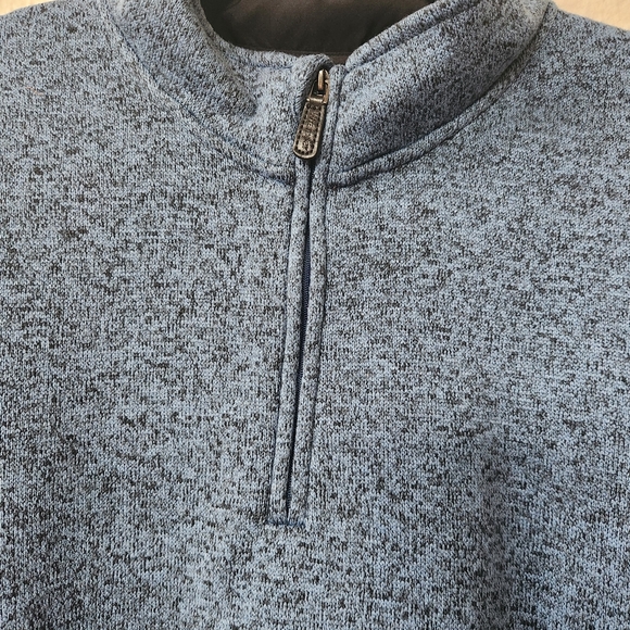 Wrangler Authentics Men's Marled Knit Pullover 1/4 Zip Sweater in Blue Size XL - Picture 5 of 9